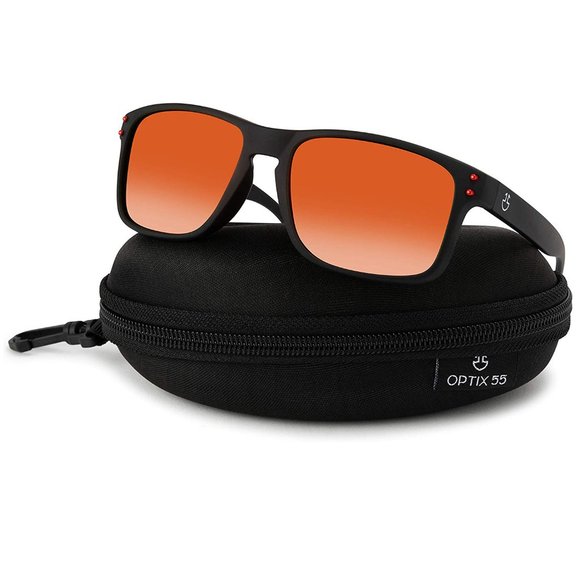 Polarized Sunglasses for Men & Women Mirrored - Red - Picture 1 of 7